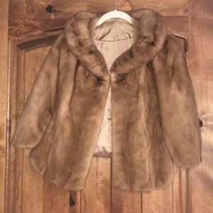Light-Medium Brown Fur Cape